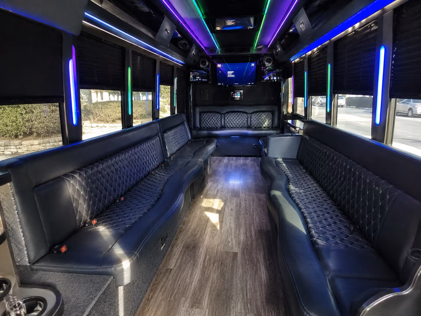 fort myers 15 passenger party bus interior