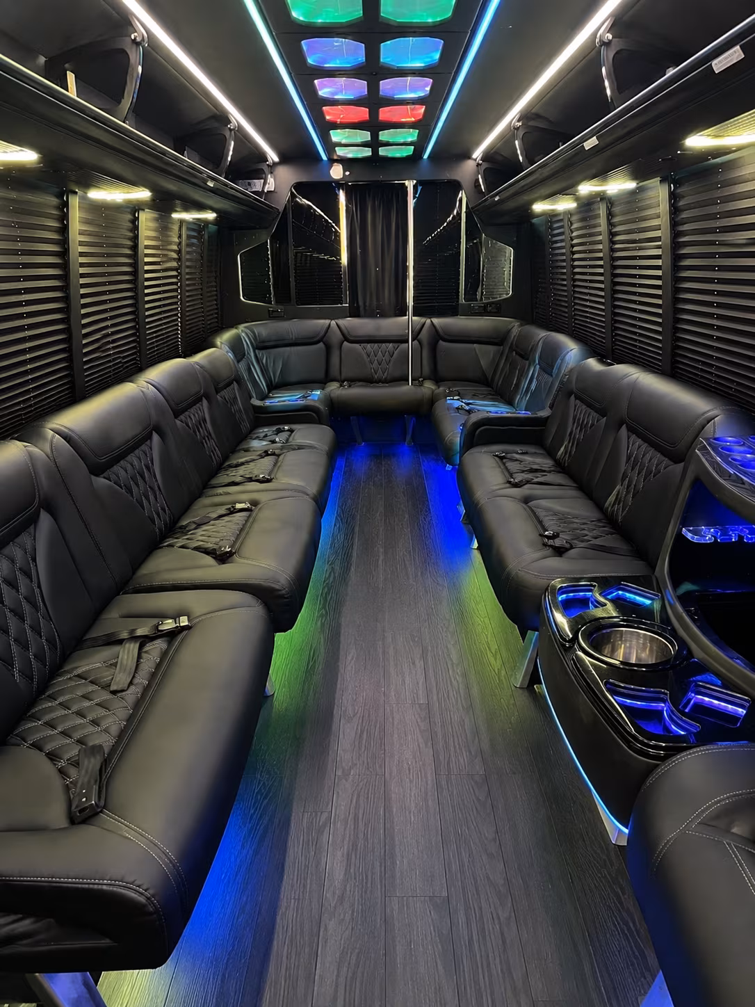 fort myers 20 passenger party bus interior