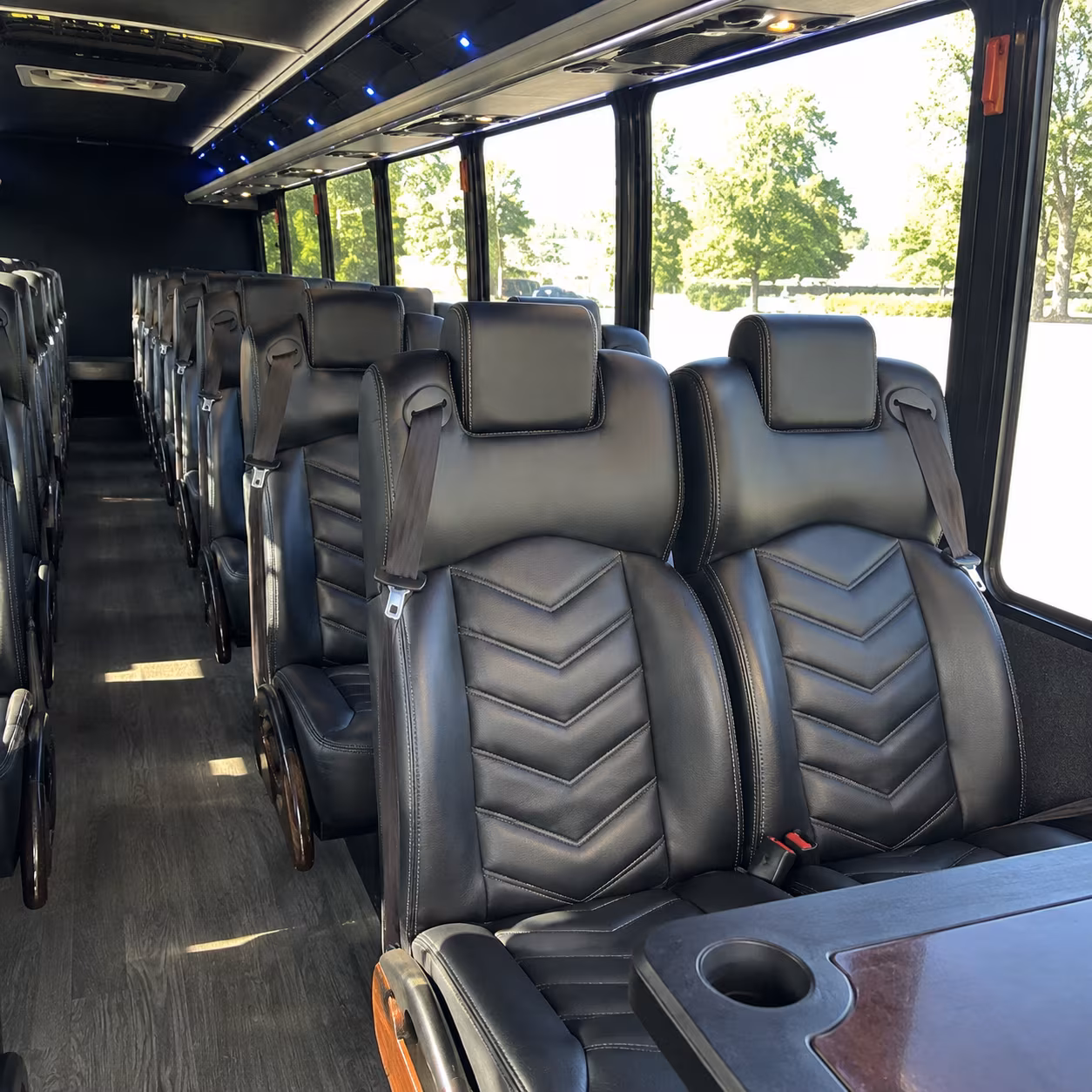 fort myers 35 passenger minibus inside