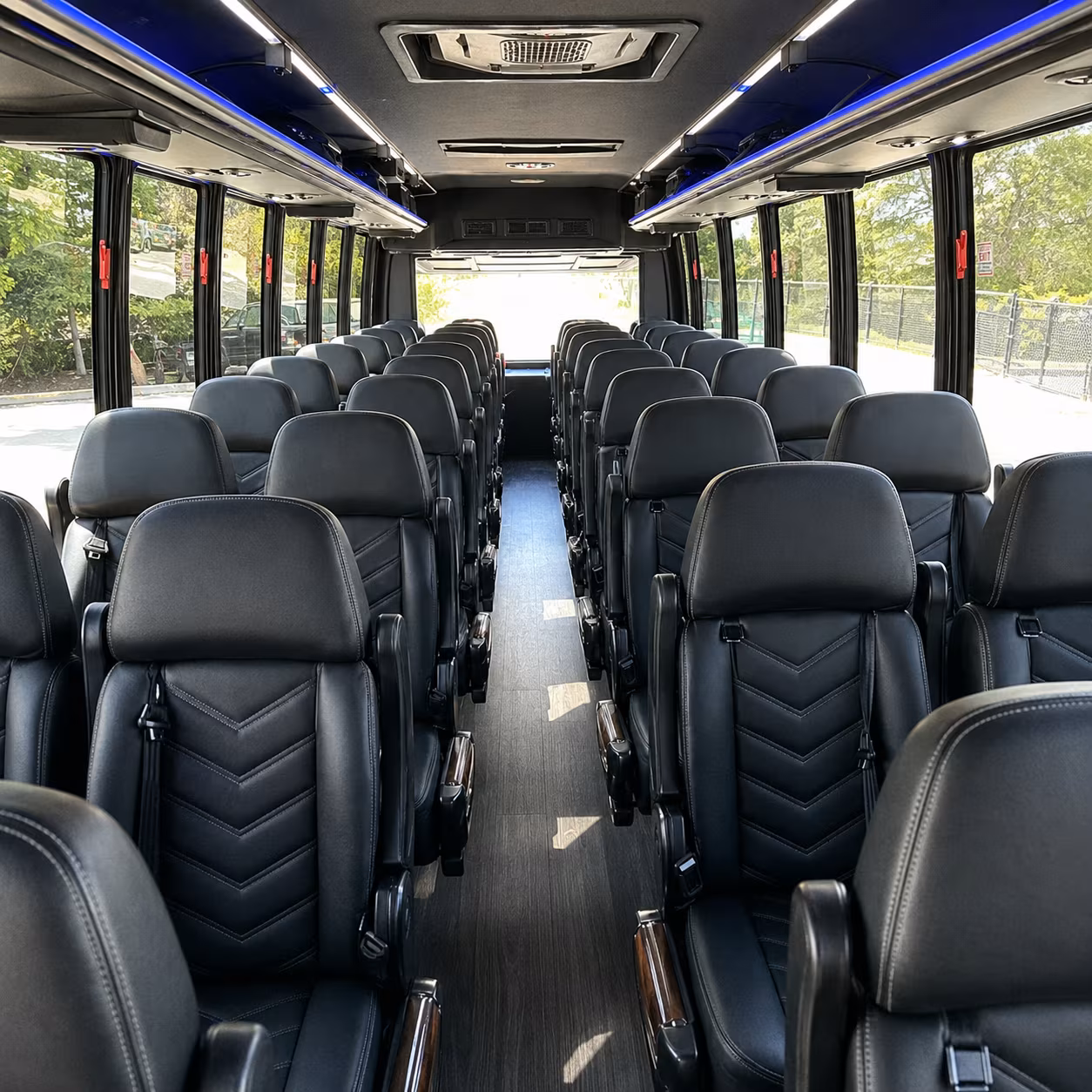 fort myers 35 passenger minibus interior