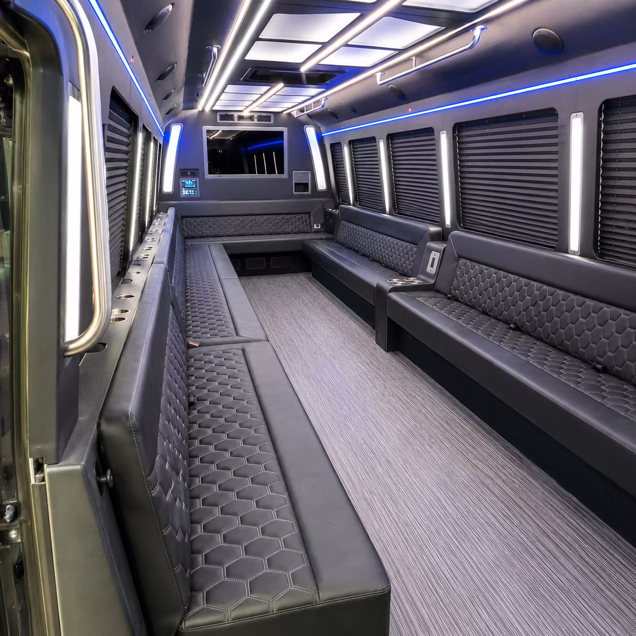 fort myers 40 passenger party bus interior