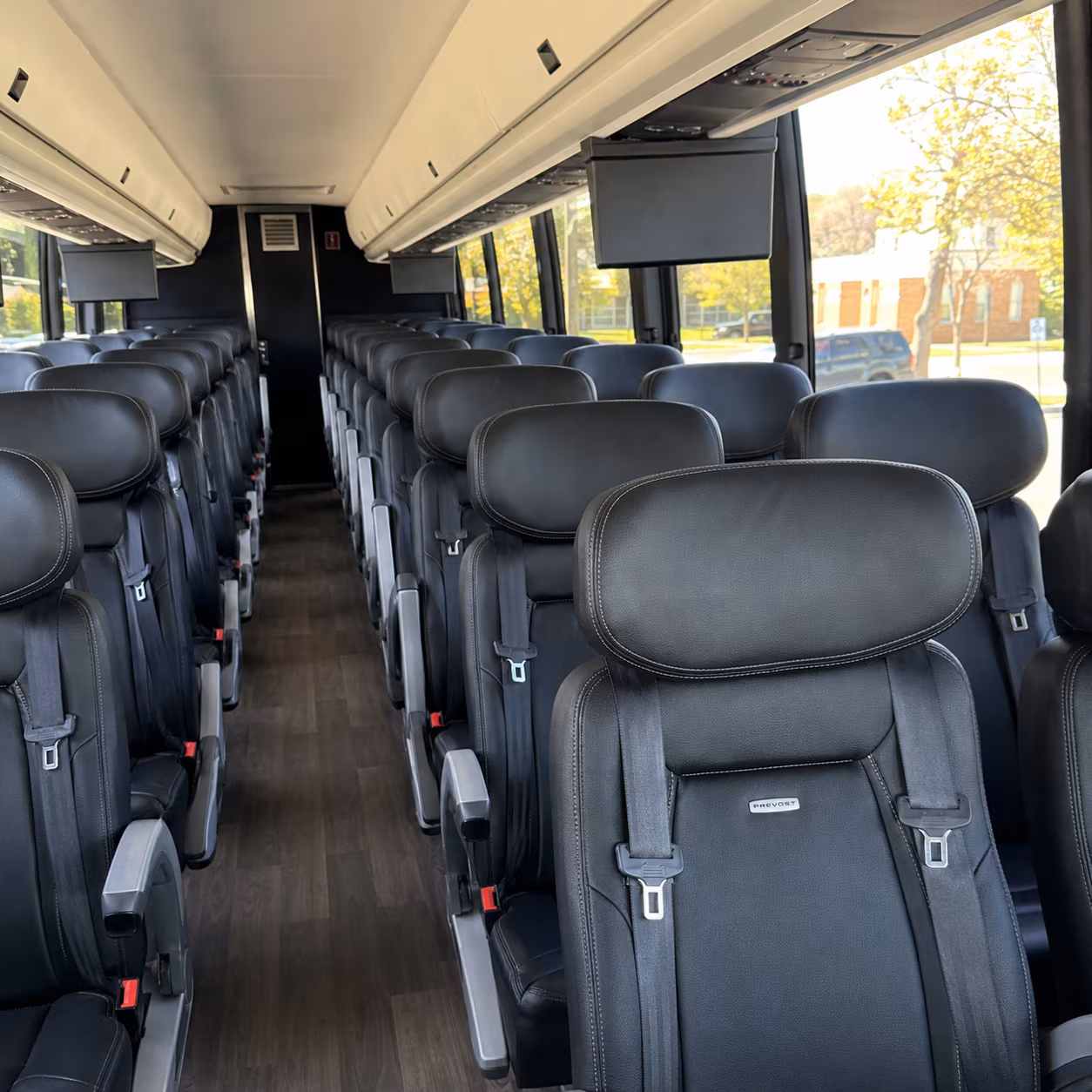 fort myers 45 passenger charter bus inside