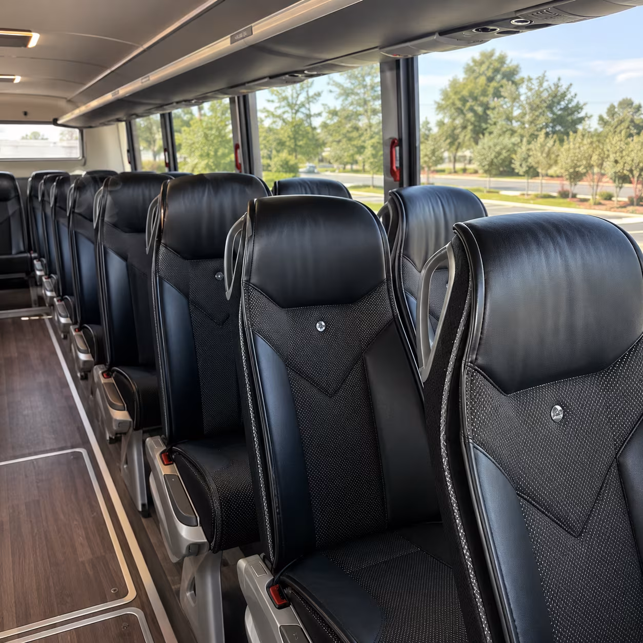 fort myers 45 passenger charter bus interior