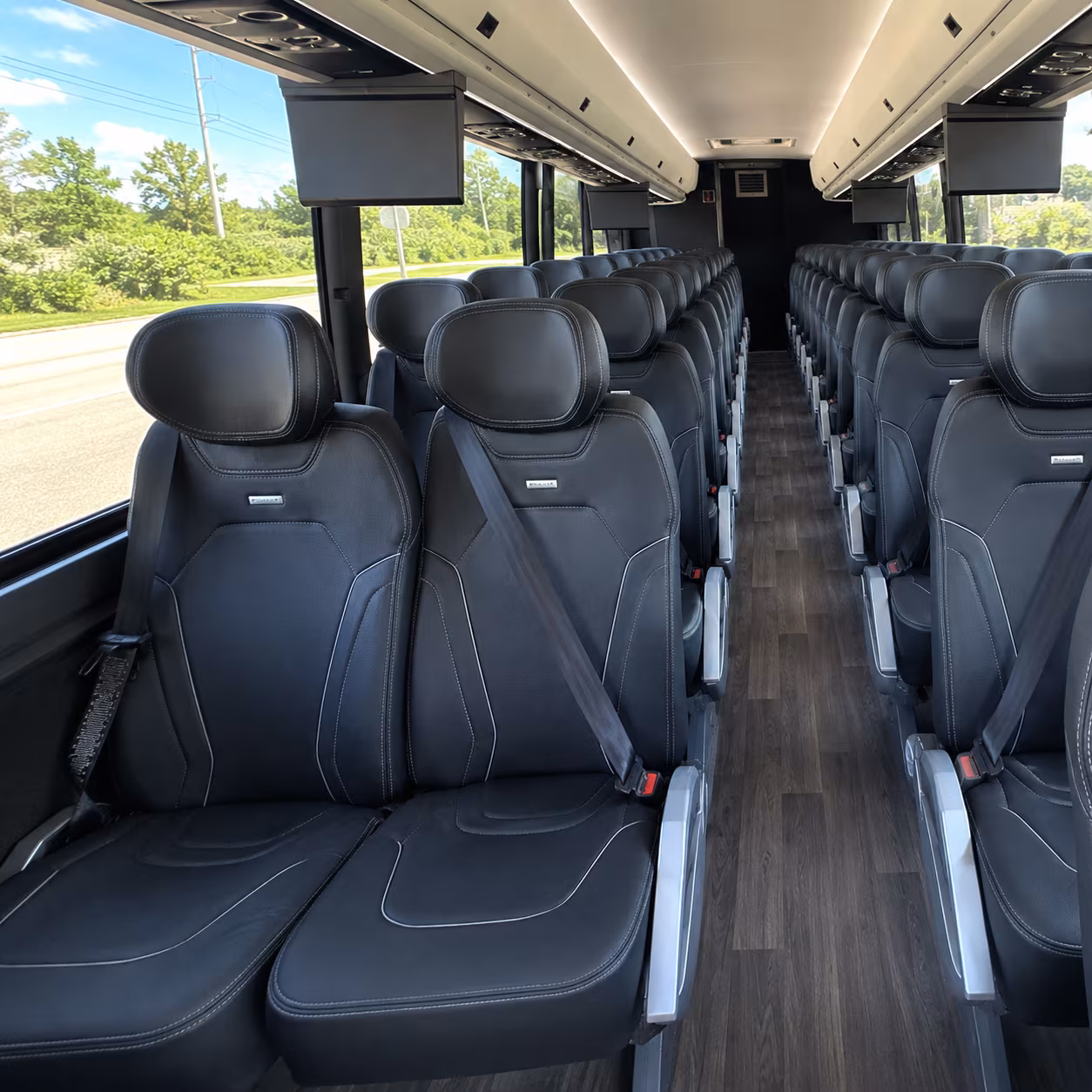 fort myers 47 passenger charter bus inside