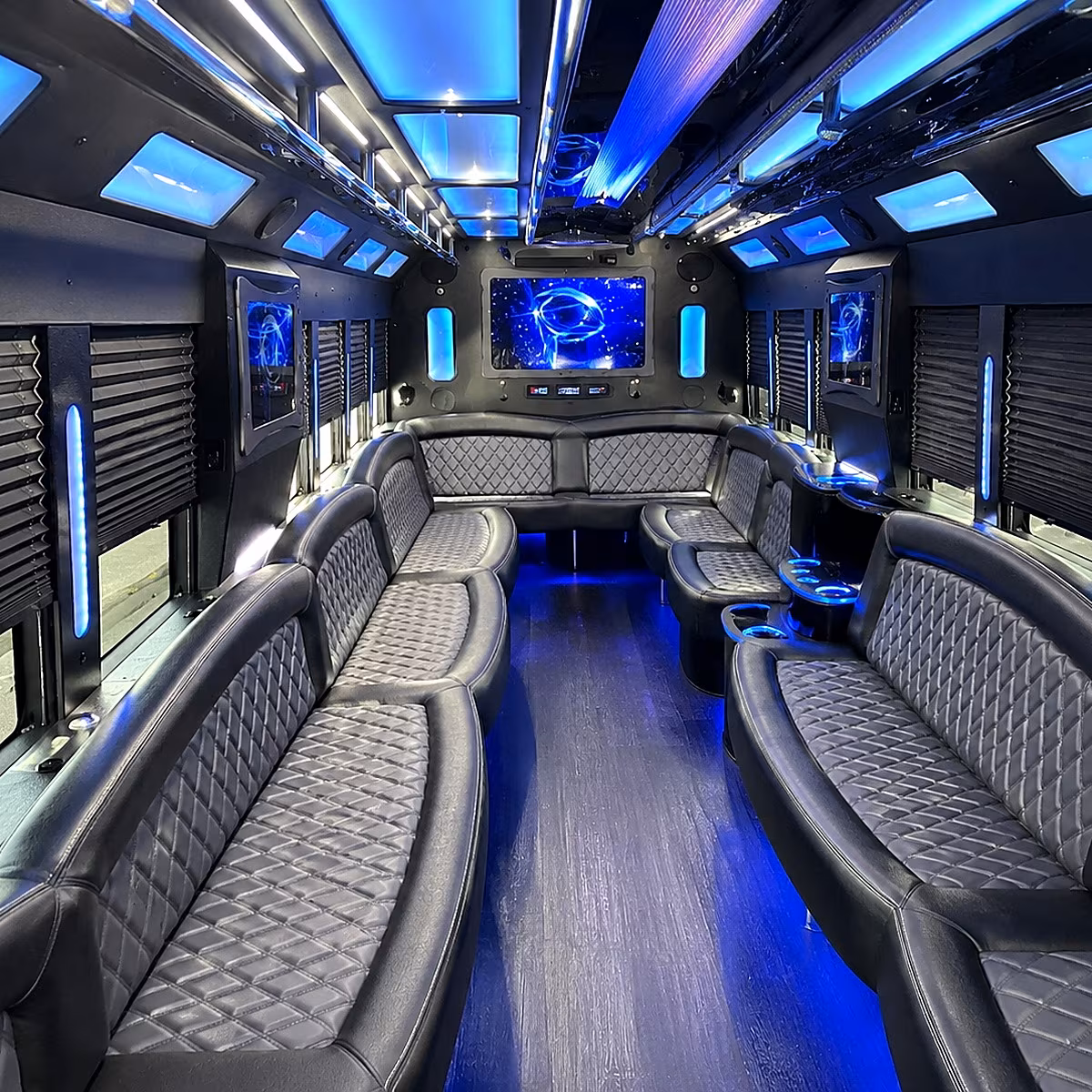 fort myers 50 passenger party bus interior