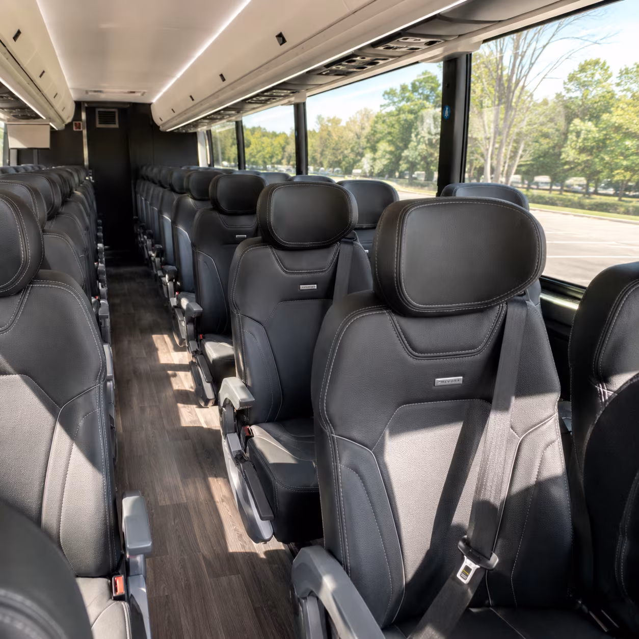 fort myers charter bus interior