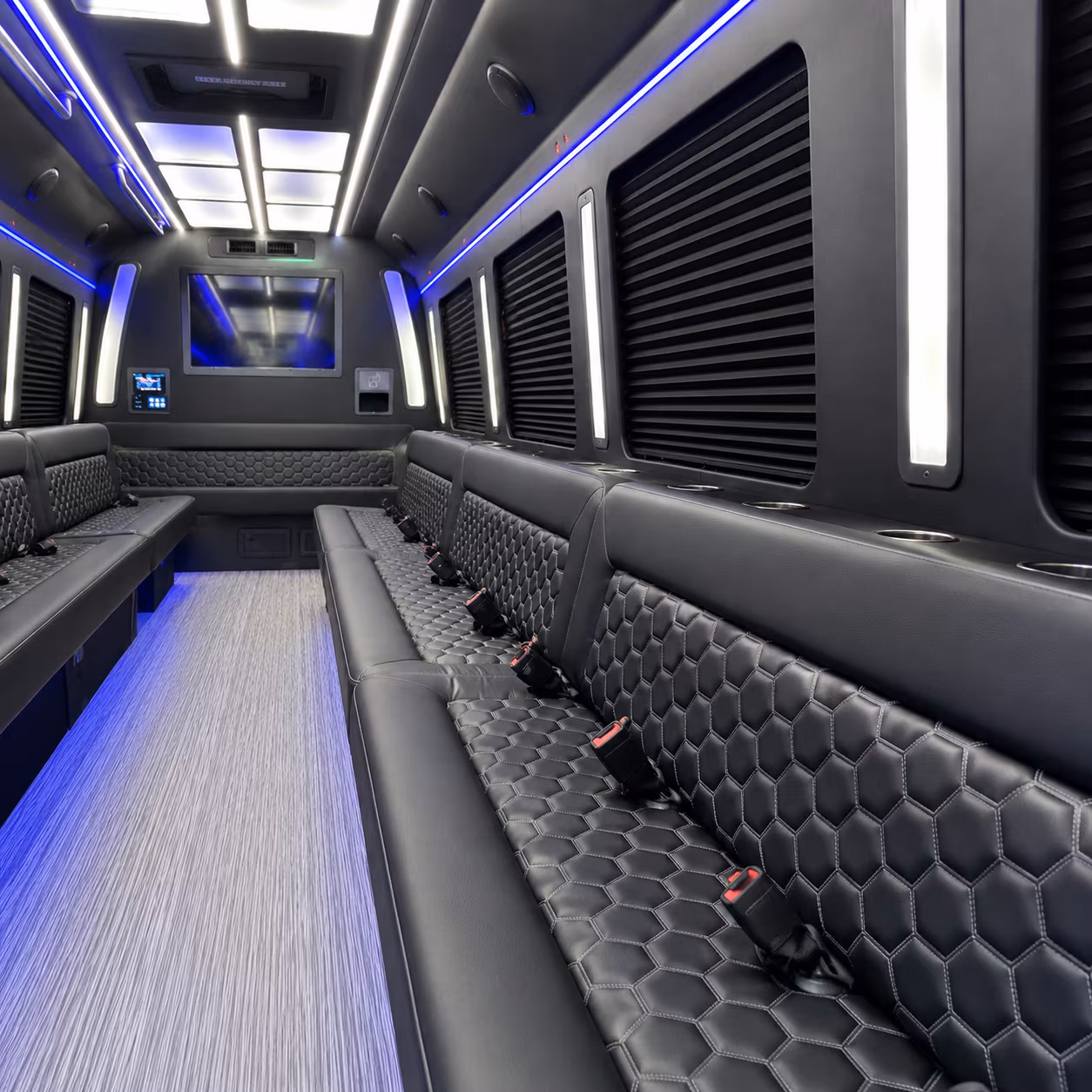 fort myers party bus interior